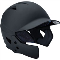 Champro HX Gamer Plus Batting Helmet w/Universal Jaw Guard, Black