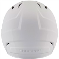 Champro HX Gamer Plus Batting Helmet w/Universal Jaw Guard, White