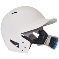 Champro HX Gamer Plus Batting Helmet w/Universal Jaw Guard, White