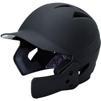 Champro HX Gamer Plus Batting Helmet w/Universal Jaw Guard, Black