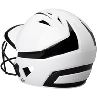 Champro HX Rise Pro Fastpitch Softball Batting Helmet, Black/White