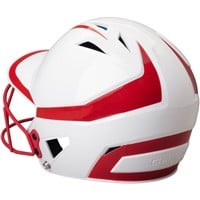 Champro HX Rise Pro Fastpitch Softball Batting Helmet, Scarlet/White
