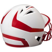Champro HX Rise Pro Fastpitch Softball Batting Helmet, Scarlet/White
