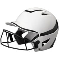 Champro HX Rise Pro Fastpitch Softball Batting Helmet, Black/White