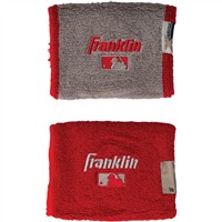 Franklin 4in X-Vent Reversible Wristbands, Red/Grey