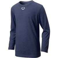 Evoshield Youth Long Sleeve Baseball T-Shirt, Navy
