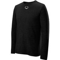 Evoshield Youth Long Sleeve Baseball T-Shirt, Black