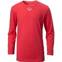 Evoshield Youth Long Sleeve Baseball T-Shirt, Scarlet