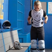 Easton Jen Schro The Very Best Ltd Ed USA Fastpitch Softball Catchers Set (Large), Red/White/Blue