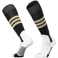 TCK Adult Dugout 2-in-1 Stirrup Look Baseball and Softball Socks, Orange/White