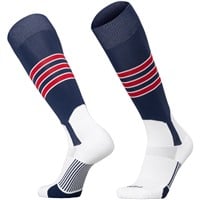 TCK Adult Dugout 2-in-1 Stirrup Look Baseball and Softball Socks, Red/White/Blue