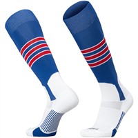 TCK Adult Dugout 2-in-1 Stirrup Look Baseball and Softball Socks, Royal/Scarlet