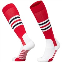 TCK Adult Dugout 2-in-1 Stirrup Look Baseball and Softball Socks, Orange/White