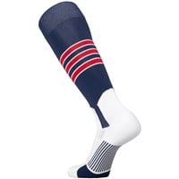 TCK Adult Dugout 2-in-1 Stirrup Look Baseball and Softball Socks, Red/White/Blue