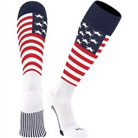 TCK Stars & Stripes OTC Baseball and Softball Sock, Red/White/Blue