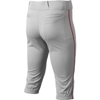 Easton Men's Rival+ Piped Knicker Baseball Pants, Grey/Red