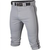 Easton Men's Rival+ Piped Knicker Baseball Pants, Grey/Black