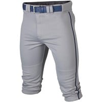 Easton Men's Rival+ Piped Knicker Baseball Pants, Grey/Navy