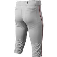 Easton Youth Rival+ Piped Knicker Baseball Pants, Grey/Red