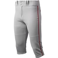 Easton Youth Rival+ Piped Knicker Baseball Pants, Grey/Red