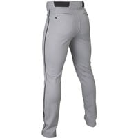 Easton Men's Rival+ Open Bottom Piped Baseball Pants, Grey/Black