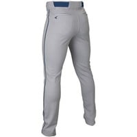 Easton Men's Rival+ Open Bottom Piped Baseball Pants, Grey/Navy