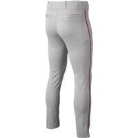 Easton Men's Rival+ Open Bottom Piped Baseball Pants, Grey/Red