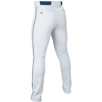 Easton Men's Rival+ Open Bottom Piped Baseball Pants, White/Navy