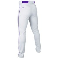 Easton Men's Rival+ Open Bottom Piped Baseball Pants, White/Purple