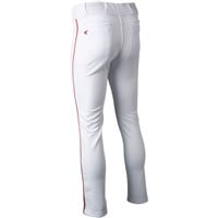 Easton Men's Rival+ Open Bottom Piped Baseball Pants, White/Red