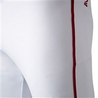 Easton Men's Rival+ Open Bottom Piped Baseball Pants, White/Red