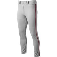 Easton Men's Rival+ Open Bottom Piped Baseball Pants, Grey/Red