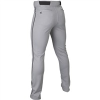 Easton Youth Rival+ Open Bottom Piped Baseball Pants, Grey/Navy