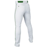 Easton Youth Rival+ Open Bottom Piped Baseball Pants, White/Dark Green