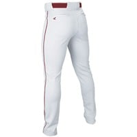 Easton Youth Rival+ Open Bottom Piped Baseball Pants, White/Maroon