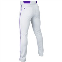 Easton Youth Rival+ Open Bottom Piped Baseball Pants, White/Purple