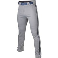 Easton Youth Rival+ Open Bottom Piped Baseball Pants, Grey/Navy