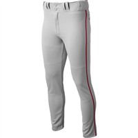 Easton Youth Rival+ Open Bottom Piped Baseball Pants, Grey/Navy