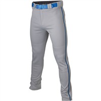 Easton Youth Rival+ Open Bottom Piped Baseball Pants, Grey/Royal