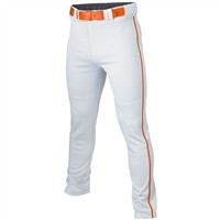 Easton Youth Rival+ Open Bottom Piped Baseball Pants, White/Orange
