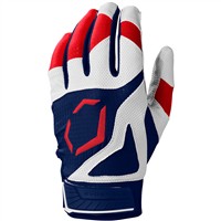 Evoshield Youth SRZ-1 Batting Gloves, Red/White/Blue