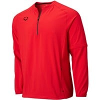 Evoshield Men's Long Sleeve Baseball BP Jacket, Scarlet