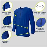 Evoshield Men's Long Sleeve Baseball BP Jacket, Navy