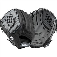 Wilson Youth A360 12.5in Baseball Glove (WBW100189125), Black