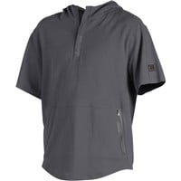 Rawlings Men's Gold Collection 1/4 Zip Short Sleeve Hoodie, Dark Grey