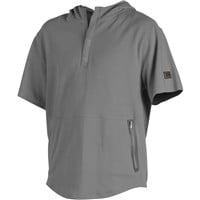 Rawlings Men's Gold Collection 1/4 Zip Short Sleeve Hoodie, Grey
