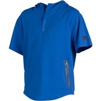Rawlings Men's Gold Collection 1/4 Zip Short Sleeve Hoodie, Royal