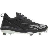 New Balance Mens Fuel Cell L4040v6 Low Metal Baseball Cleats, Black/White