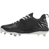 New Balance Mens Fuel Cell L4040v6 Low Metal Baseball Cleats, Black/White