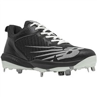 New Balance Mens Fuel Cell L4040v6 Low Metal Baseball Cleats, Black/White